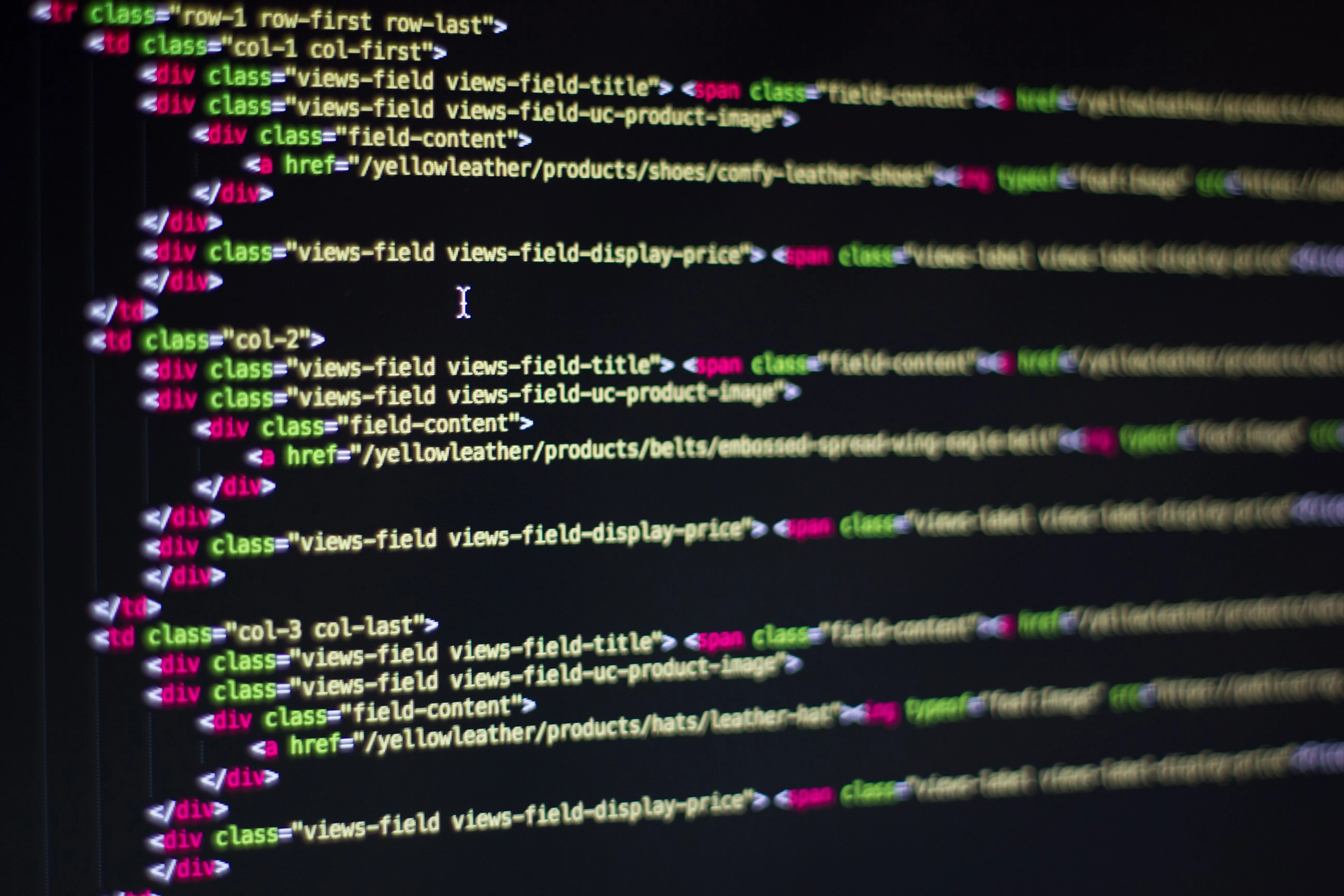 Code op computerscherm